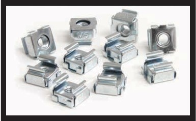 Cage Nuts – Floating Nuts for Panel and Frame Mounting in Automotive and Appliances – Steel Cage with Threaded Nut Insert, M4-M10 Threads, Zinc Plated for Misaligned Hole Tolerance and Vibration Resistance